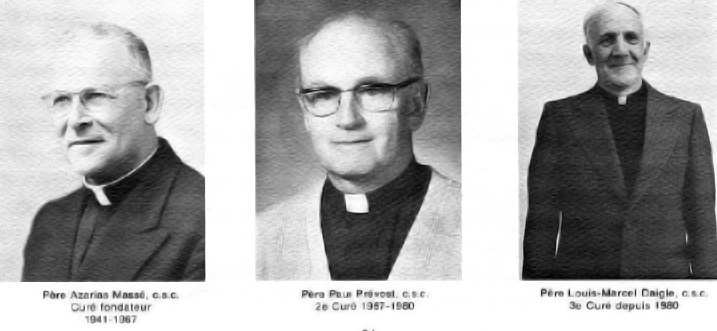 Pères Azarias Massé, Paul Prévost et Louis-Marcel Daigle