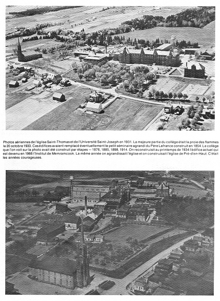 Photos aériennes de l'église Saint-Thomas et de l'Université Saint-Joseph